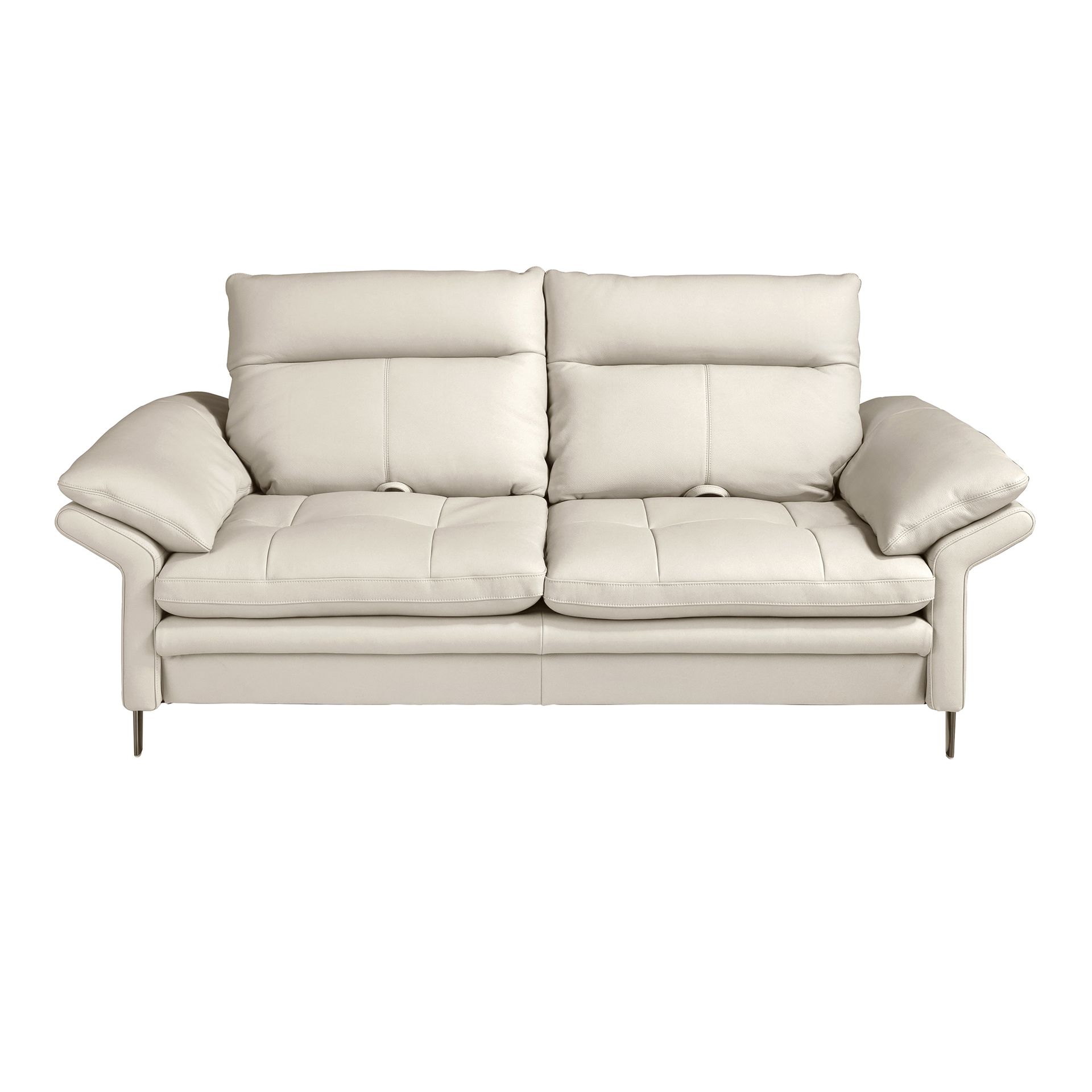 Sofá 3 plazas piel gris taupe Sofá 3 plazas piel gris taupe - Imagen 2
