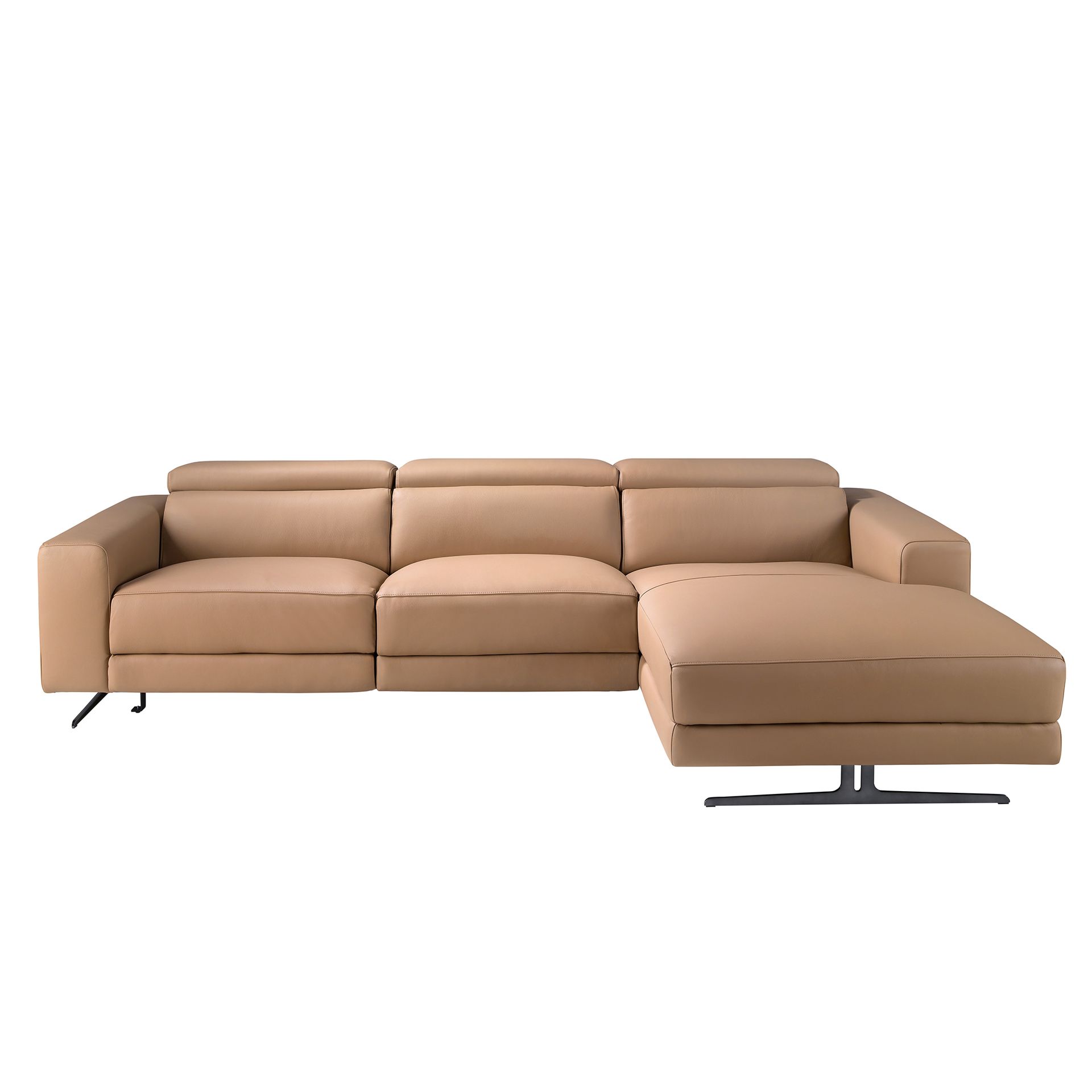 Sofá chaise longue relax derecha piel marrón Sofá chaise longue relax derecha piel marrón - Imagen 2
