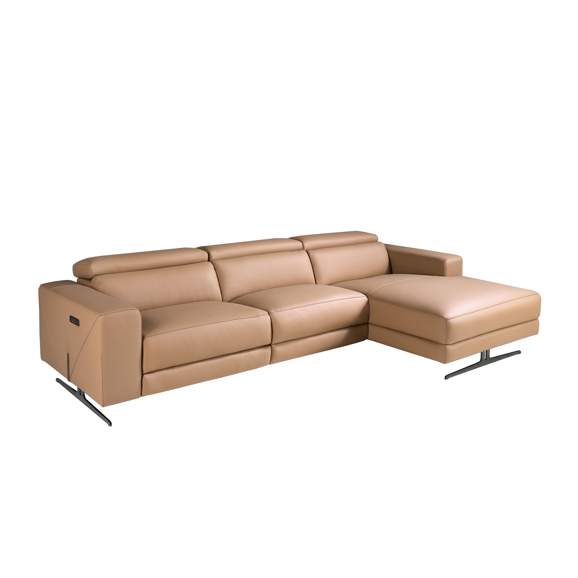 Sofá chaise longue relax derecha piel marrón Sofá chaise longue relax derecha piel marrón - Imagen 6
