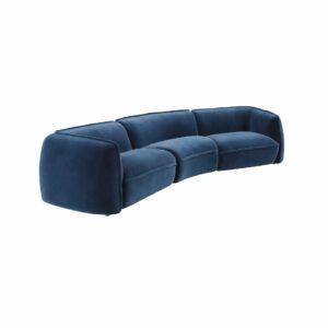 Sofá 3 plazas terciopelo azul oscuro Sofá 3 plazas terciopelo azul oscuro