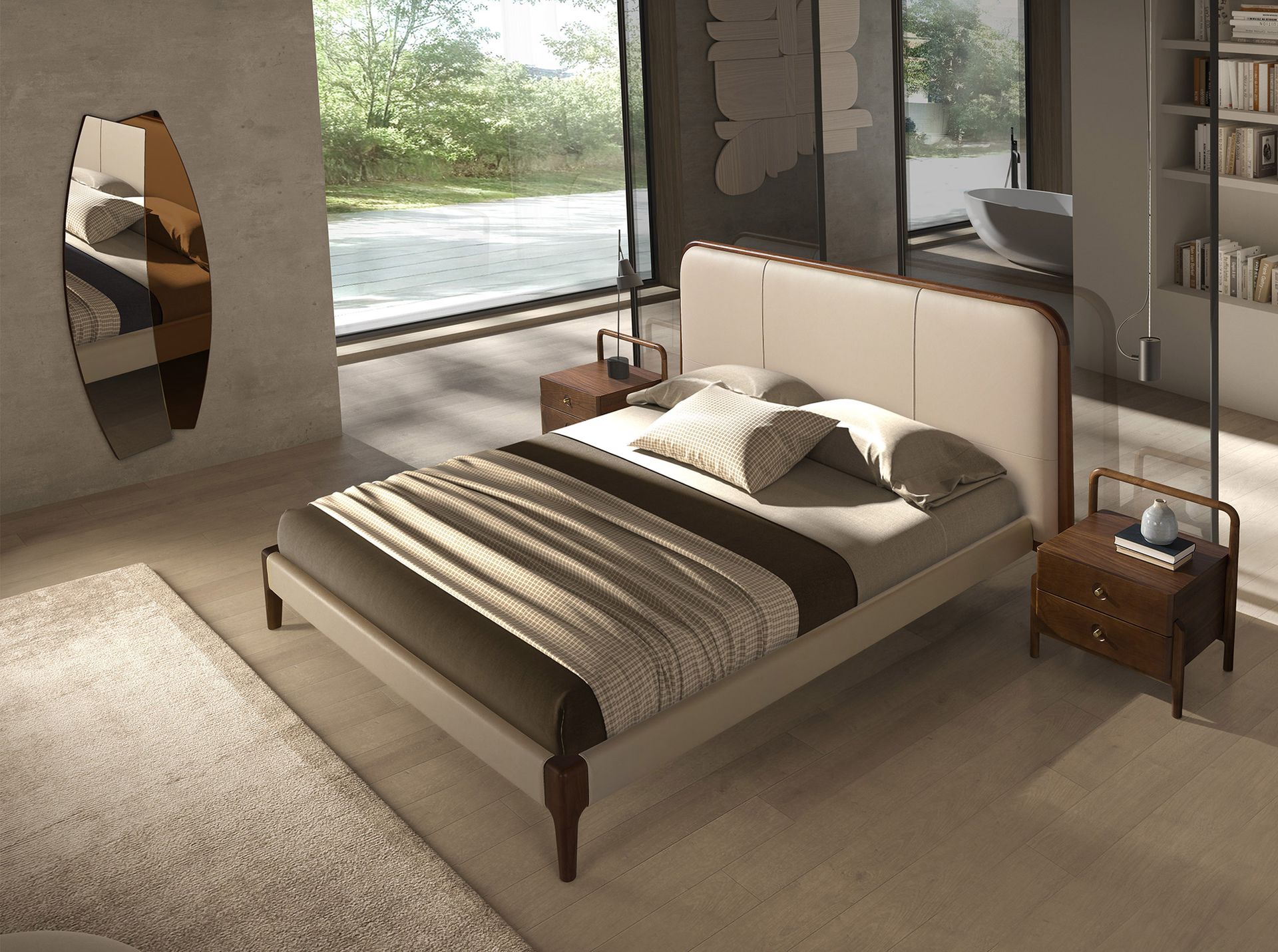 Cama polipiel color crema Cama polipiel color crema - Imagen 4
