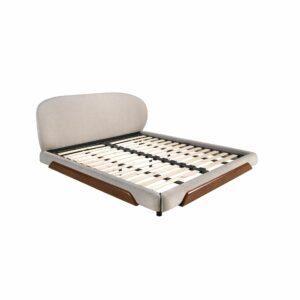 Cama tela color gris claro