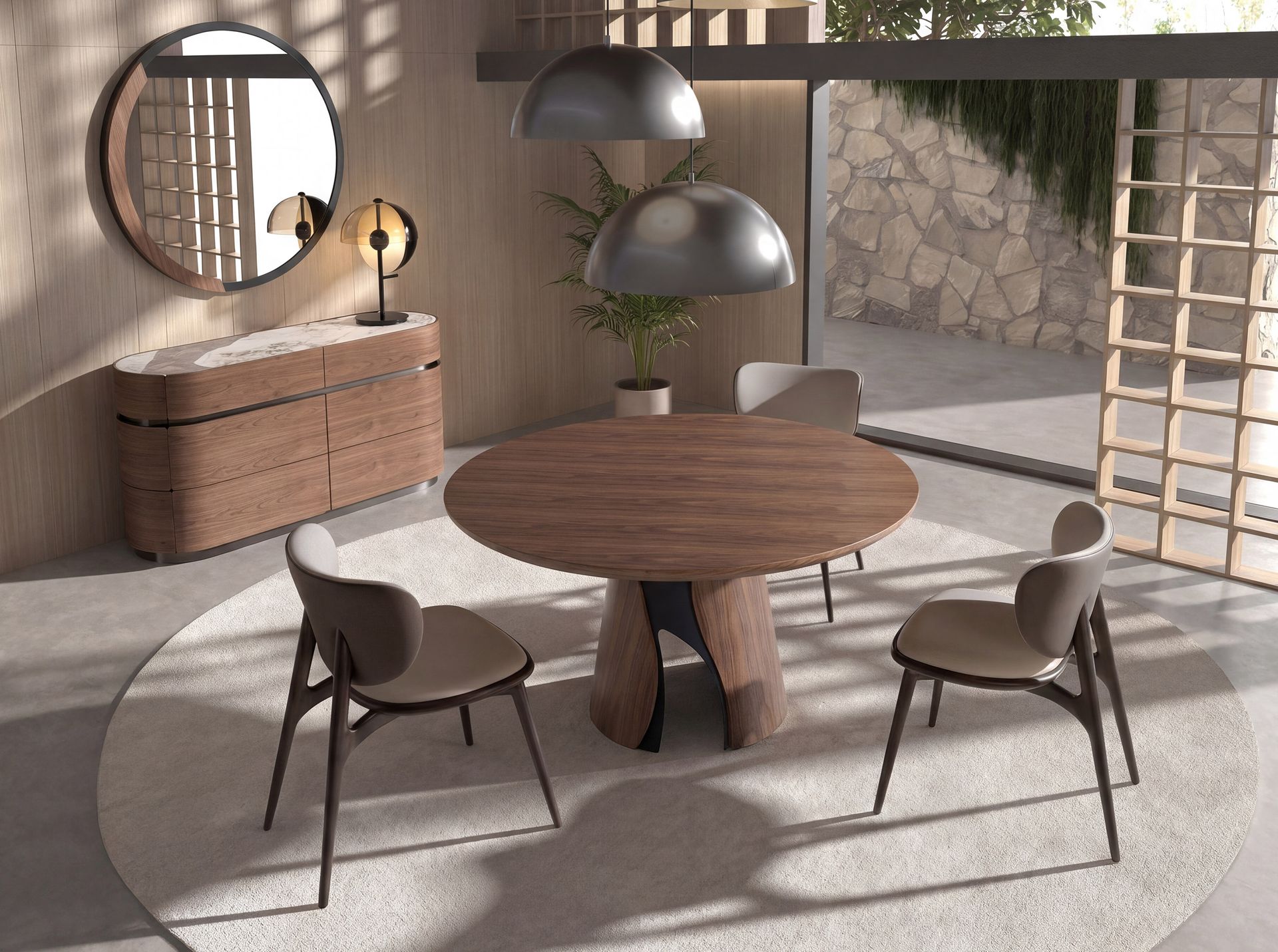 Lámpara sobremesa cristal fumé ámbar y acero negro y blanco con base de acero negro Lámpara sobremesa cristal fumé ámbar y acero negro y blanco con base de acero negro - Imagen 5
