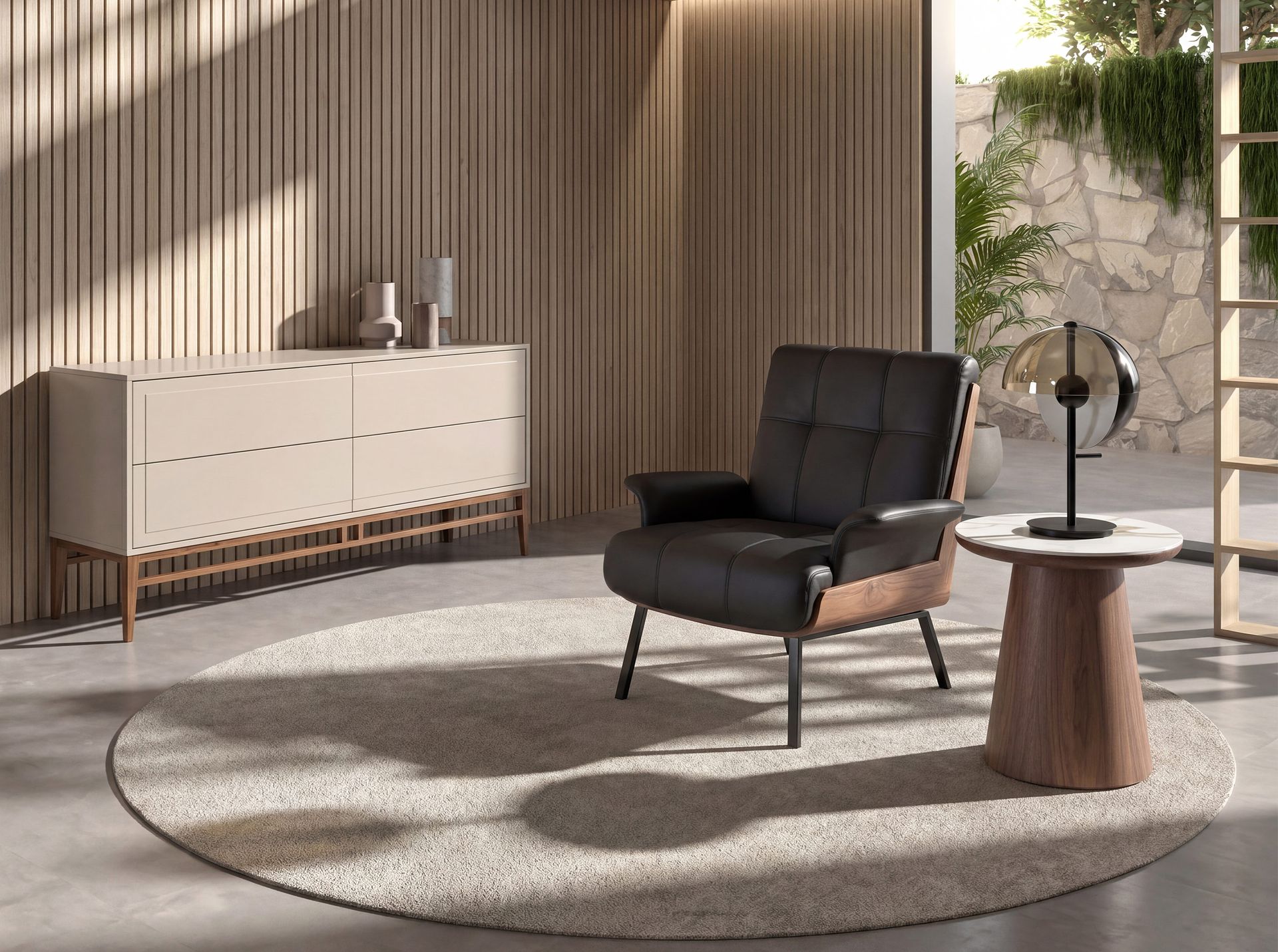Lámpara sobremesa cristal fumé ámbar y acero negro y blanco con base de acero negro Lámpara sobremesa cristal fumé ámbar y acero negro y blanco con base de acero negro - Imagen 6